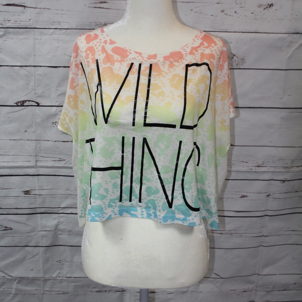 Charlotte Russe Wild Thing Crop Top Size M